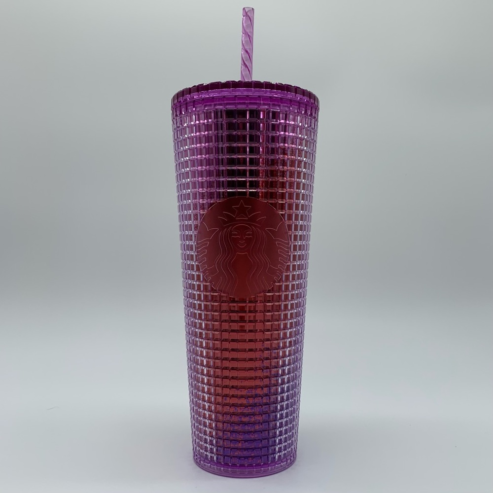 Starbucks Summer Berry Purple Grid Disco Venti Tumbler